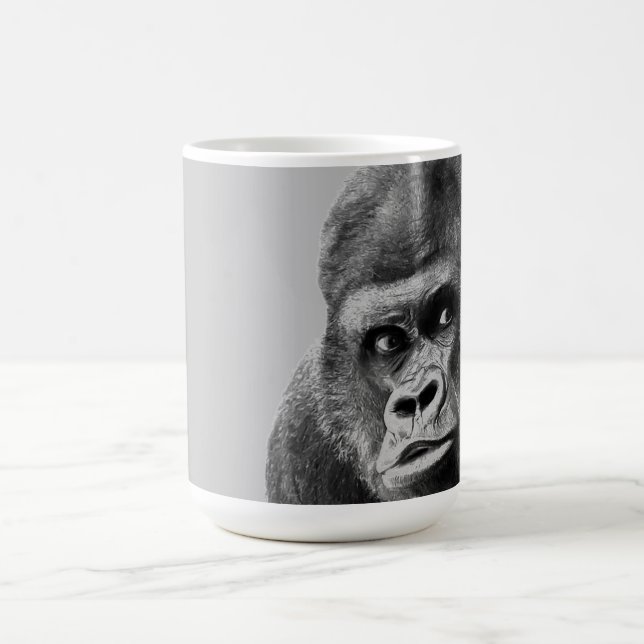 Black White Gorilla Kaffeetasse (Mittel)