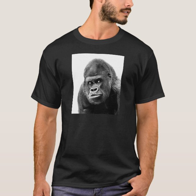 Black White Gorilla T-Shirt (Vorderseite)