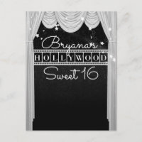 Black & White HOLLYWOOD Vorhänge Elegantes Party