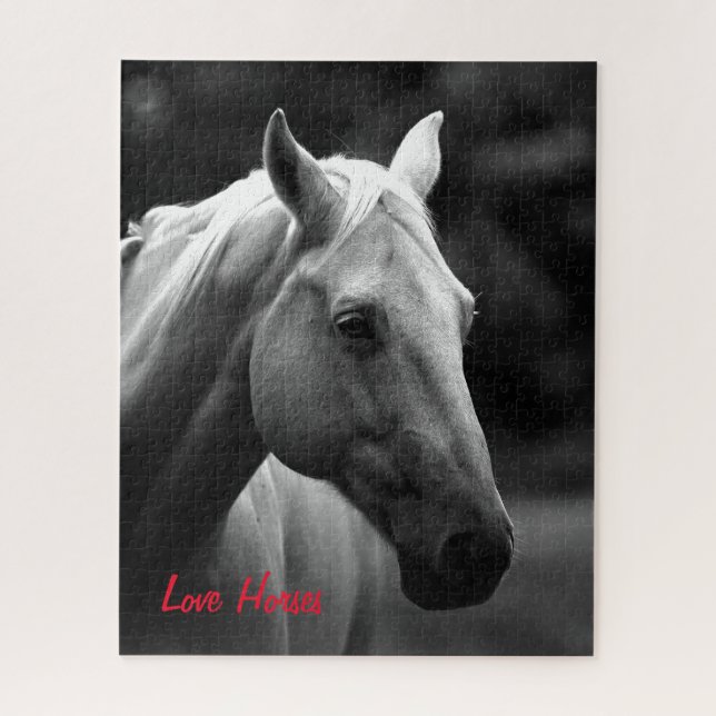 Black White Horse Foto - Animals Art Love Horses (Vertikal)