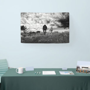 Black White Horse Photographie, Bannière intérieur