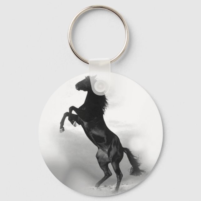 Black White Horse Schlüsselanhänger (Vorderseite)
