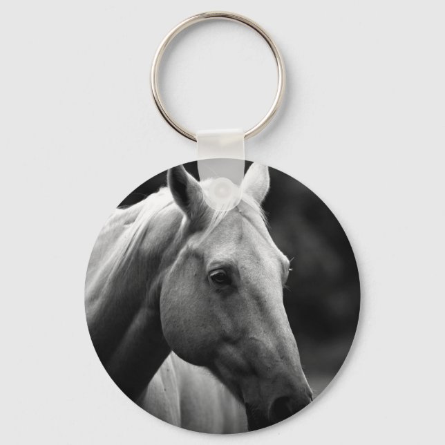 Black White Horse Schlüsselanhänger (Vorderseite)