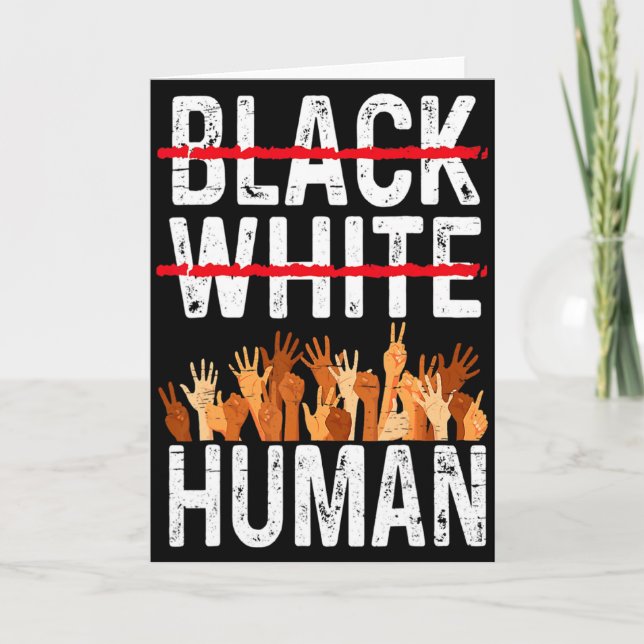 Black White Human Equality Appare Black History Mo Karte (Vorderseite)