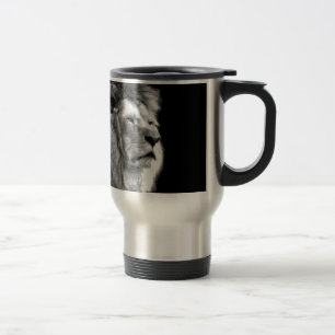 Black White Lion Reisebecher