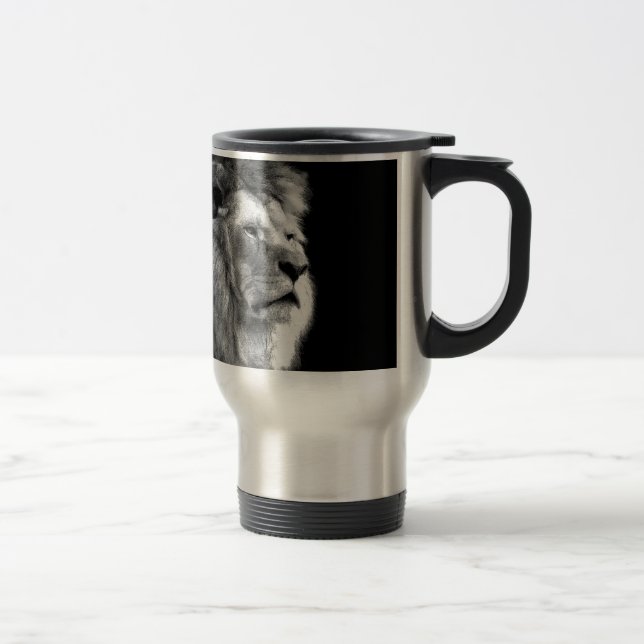 Black White Lion Reisebecher (Rechts)