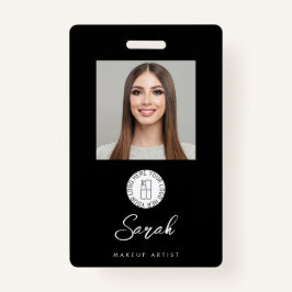 Black White Logo Photo Makeup Employee Ausweis