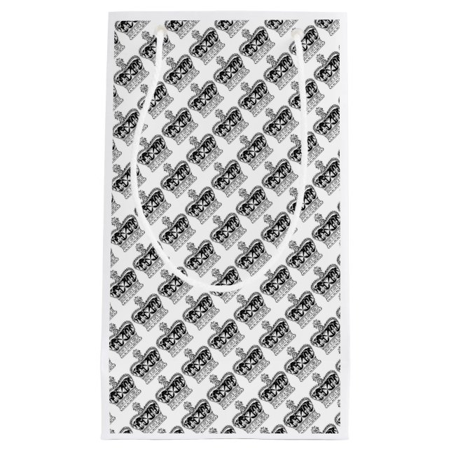 Black & White London Thème Royal Crown Sac cadeau (Devant)