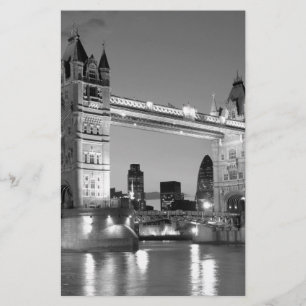 Black White London Tower Bridge Briefpapier