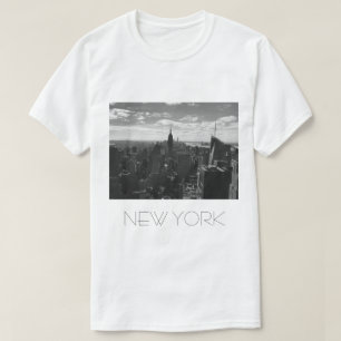Black & White Manhattan Skyline T Shirt New York