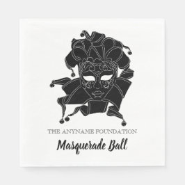 Black & White Masquerade Ball Fundraiser Galerie Serviette