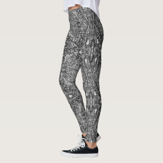 Black & White Medallion Leggings