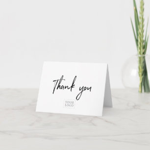 Black & White Modern Business Danke Note Card