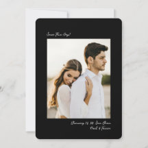 Black White Modern Insta Photo Film Simple Wedding
