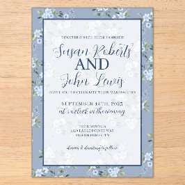 Black & White Modern Wedding Invitation Acryleinladungen