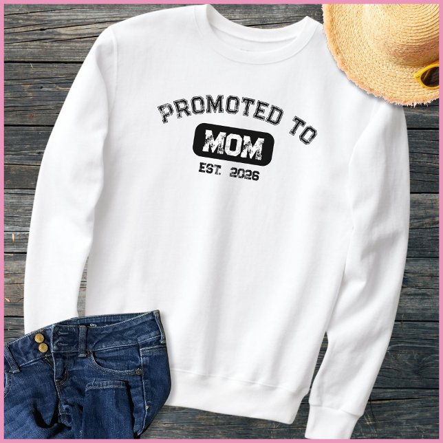 Black & White Mom To Be 2026 New Mama Sweatshirt (Von Creator hochgeladen)