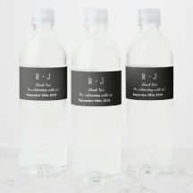 Black & White Monogram Vielen Dank für Ihre maßges