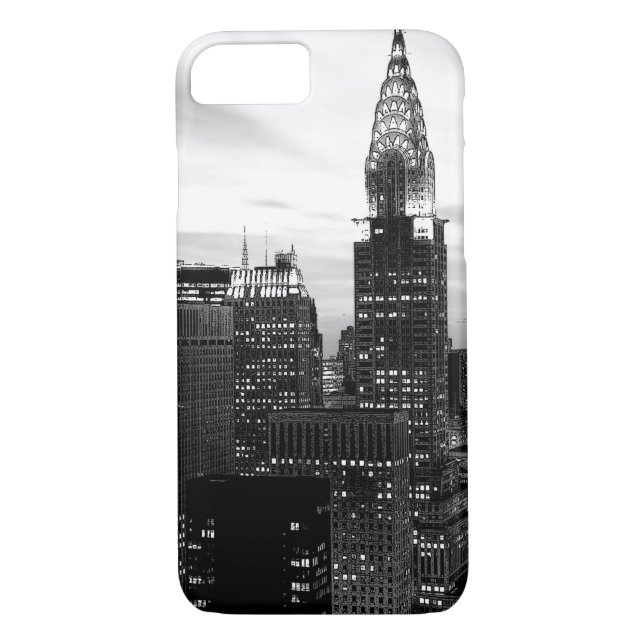 Black & White New York iPhone 7 Fall Case-Mate iPhone Hülle (Rückseite)