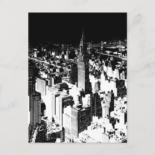 Black & White New York Postkarte (Vorderseite)