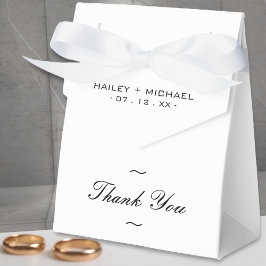 Black & White Newlywed Vielen Dank für Ihre Hochze Geschenkschachtel