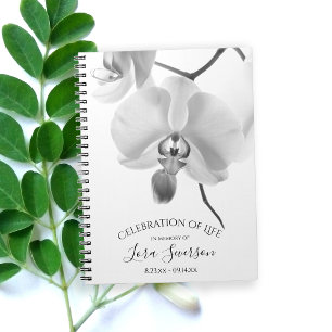 Black White Orchids Celebration of Life Livre d'or