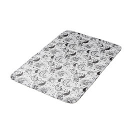 Black & White Paisley Pattern –Elegant Textile Art Badematte