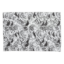 Black & White Paisley Pattern –Elegant Textile Art Kissenbezug