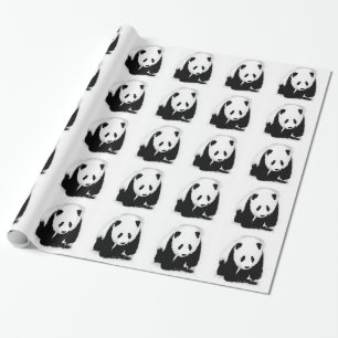 Black & White Panda Weihnachtswrapping Paper Geschenkpapier