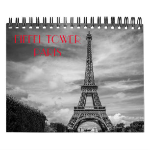 Black & White Paris Eiffel Tower Kalender