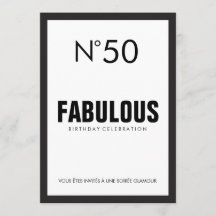 Black & White PARIS Thema FABULOUS 50. Geburtstag