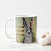 Black & White Pet Bunny Rabbit Viel Glück Wish