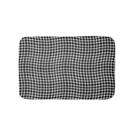 Black White Plaid Checker Seamless Pattern Badematte