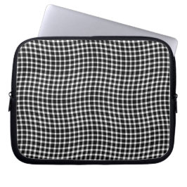 Black White Plaid Checker Seamless Pattern Laptopschutzhülle
