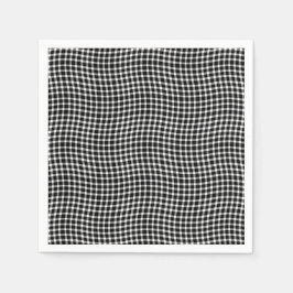 Black White Plaid Checker Seamless Pattern Serviette