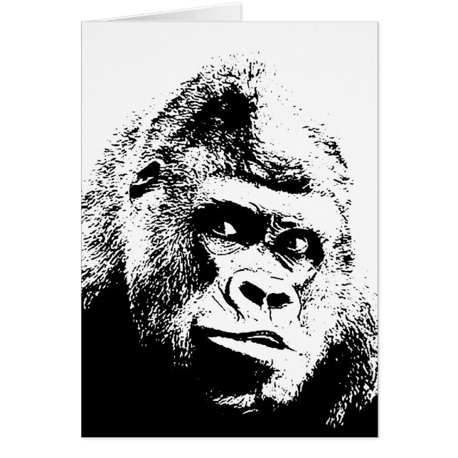 Black White Pop Art Gorilla (Devant)