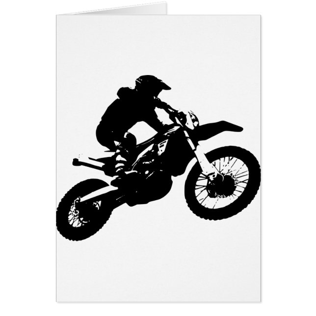 Black White Pop Art Motocross Motorcyle Sport (Devant)
