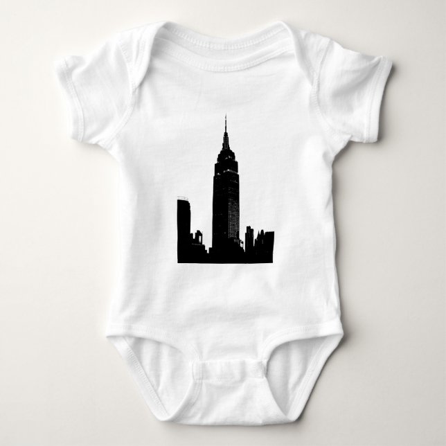 Black & White Pop New York Baby Strampler (Vorderseite)