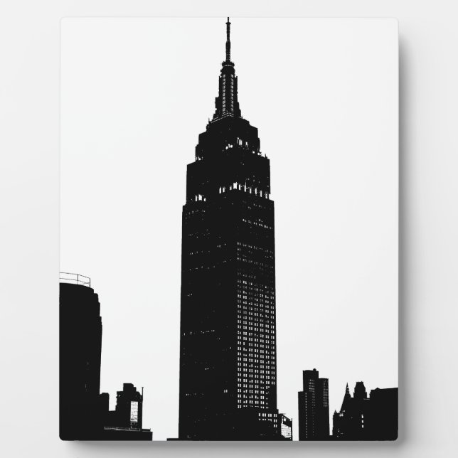 Black & White Pop New York Fotoplatte (Vorderseite)