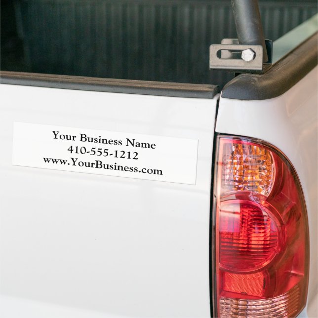 Black White Professional Small Business Marketing Autoaufkleber (Auf Lkw)