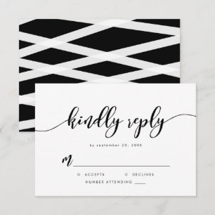 Black & White Relax Script Kindly Antwort
