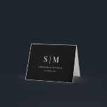 Black & White Simple Monogram Wedding Thank You Dankeskarte<br><div class="desc">Say thank you with timeless elegance using this black and white monogram wedding thank you card. The minimalist design and classic colour palette create a modern yet sophisticated look, perfect for brides and grooms who love simple, elegant wedding stationery. Personalize it with your initials, names, or wedding date to make...</div>