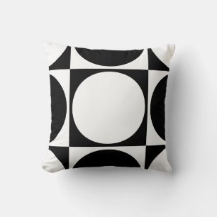 Black&White Squares & Circles-Design Kissen