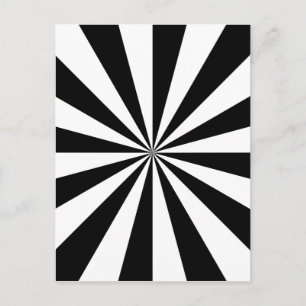 Black & White Star Burst Postkarte