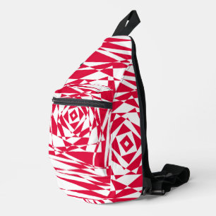 Black & White Star Illusion Sling Bag - Optisch