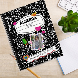 Black White Teen Collage Custom Photo Notebook Notizbuch