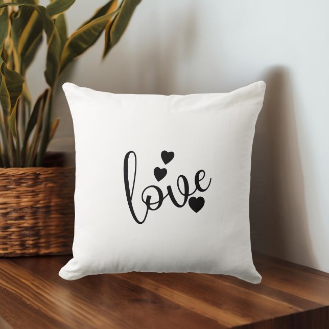 Black & White Throw Pillow Kissen (Von Creator hochgeladen)