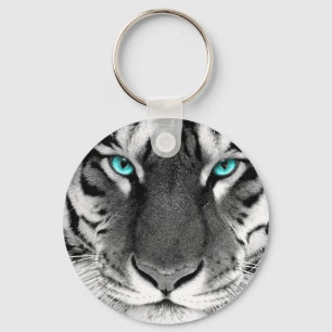 Black White Tiger Schlüsselanhänger