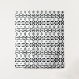 Black & White Tribal Geometric Wandteppich