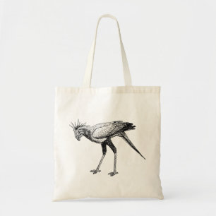 Black & White Wild Secretary Bird Tragetasche