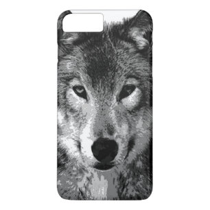 Black & White Wolf Eyes iPhone 7 Plus Coque